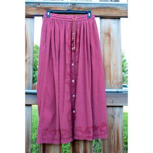 Vintage Harvest Orange Peasant Skirt